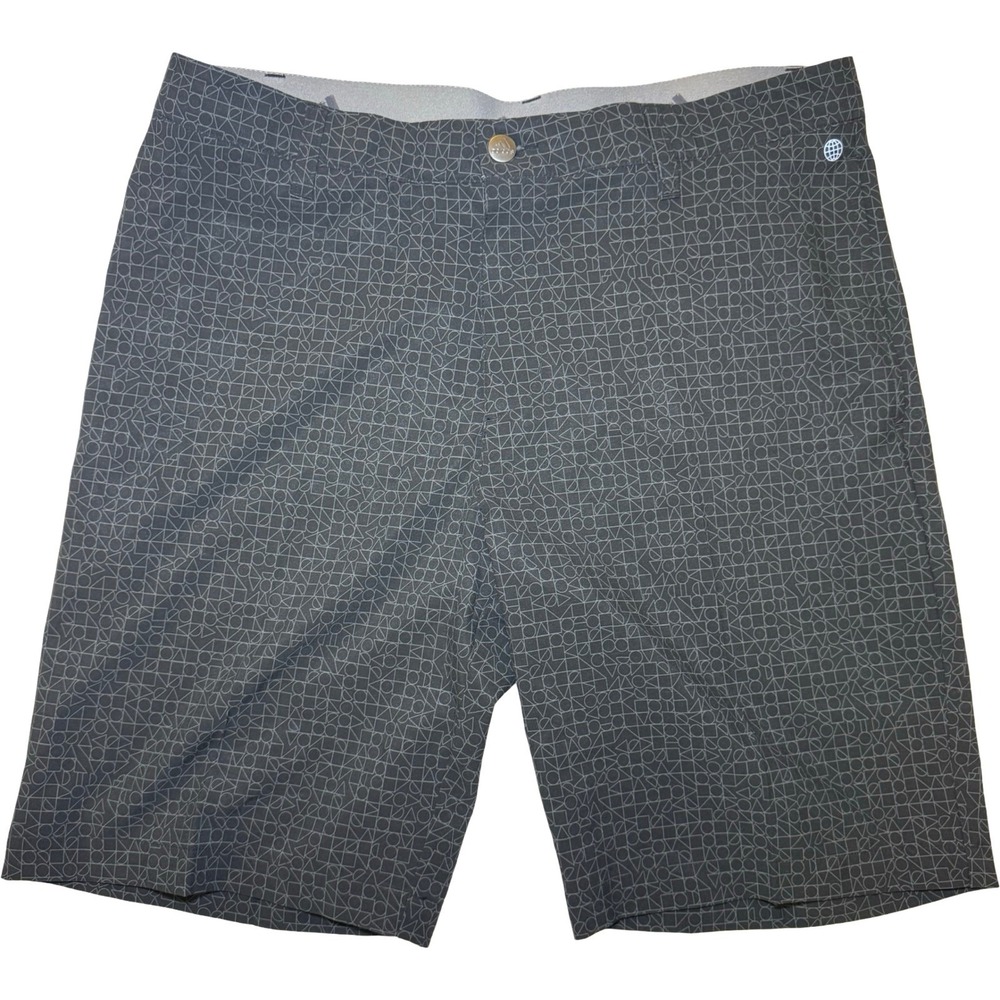 Adidas Golf Shorts Mens 32 Gray Geometric Pattern Performance Athletic 3107